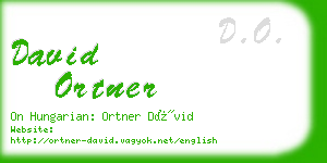 david ortner business card